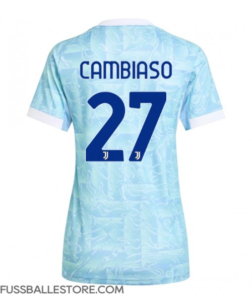 Günstige Juventus Andrea Cambiaso #27 Auswärtstrikot Damen 2025-26 Kurzarm Günstige Juventus Andrea Cambiaso #27 Auswärtstrikot Damen 2025-26 Kurzarm